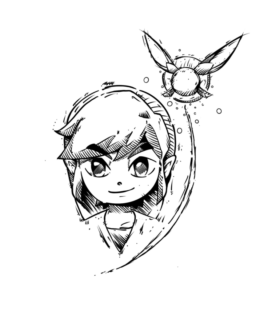 Flash Tatouage de Link avec Navy